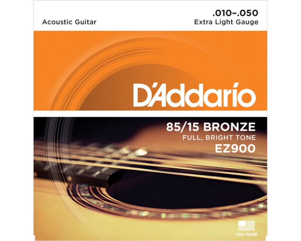 Daddario EZ900 85/15 Bronze Acoustic Guitar Strings, Extra Light, 10-50
