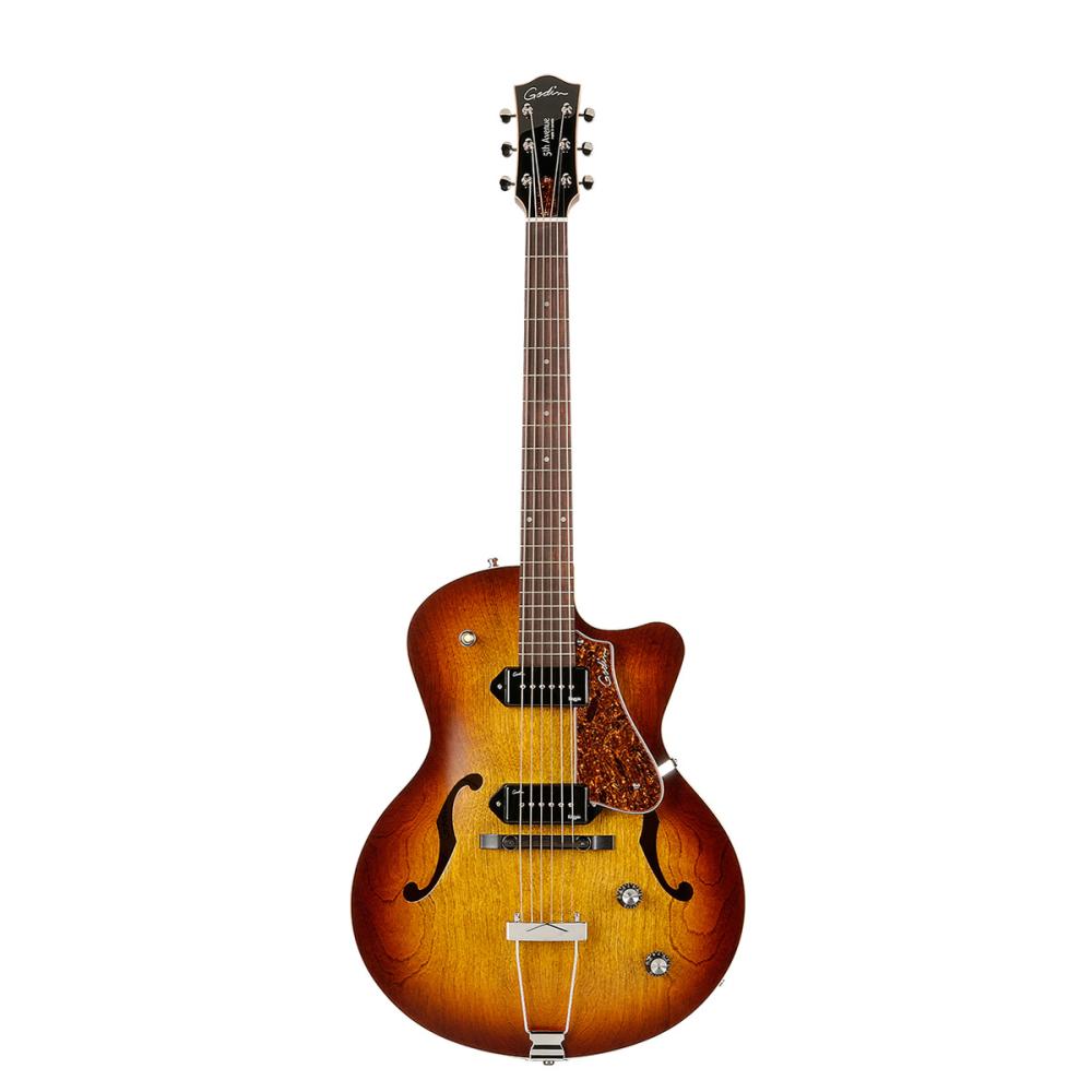 Godin 5th Avenue CW kingpin II P90 Cognac Burst