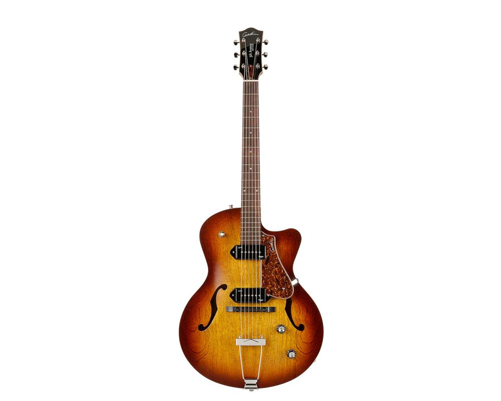 Godin 5th Avenue CW kingpin II P90 Cognac Burst