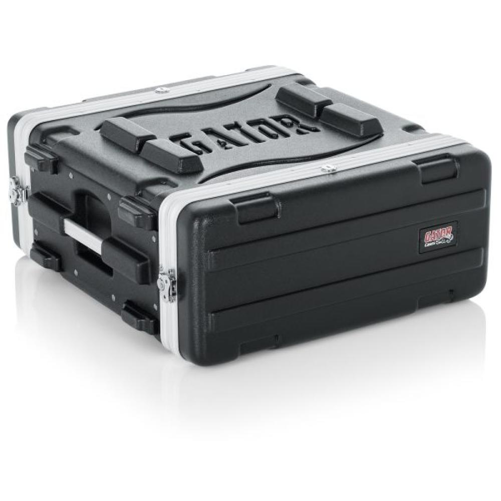 Gator GR-4L Molded PE Rack Case, Front, Rear Rails, 4U, 19 Deep, Lock