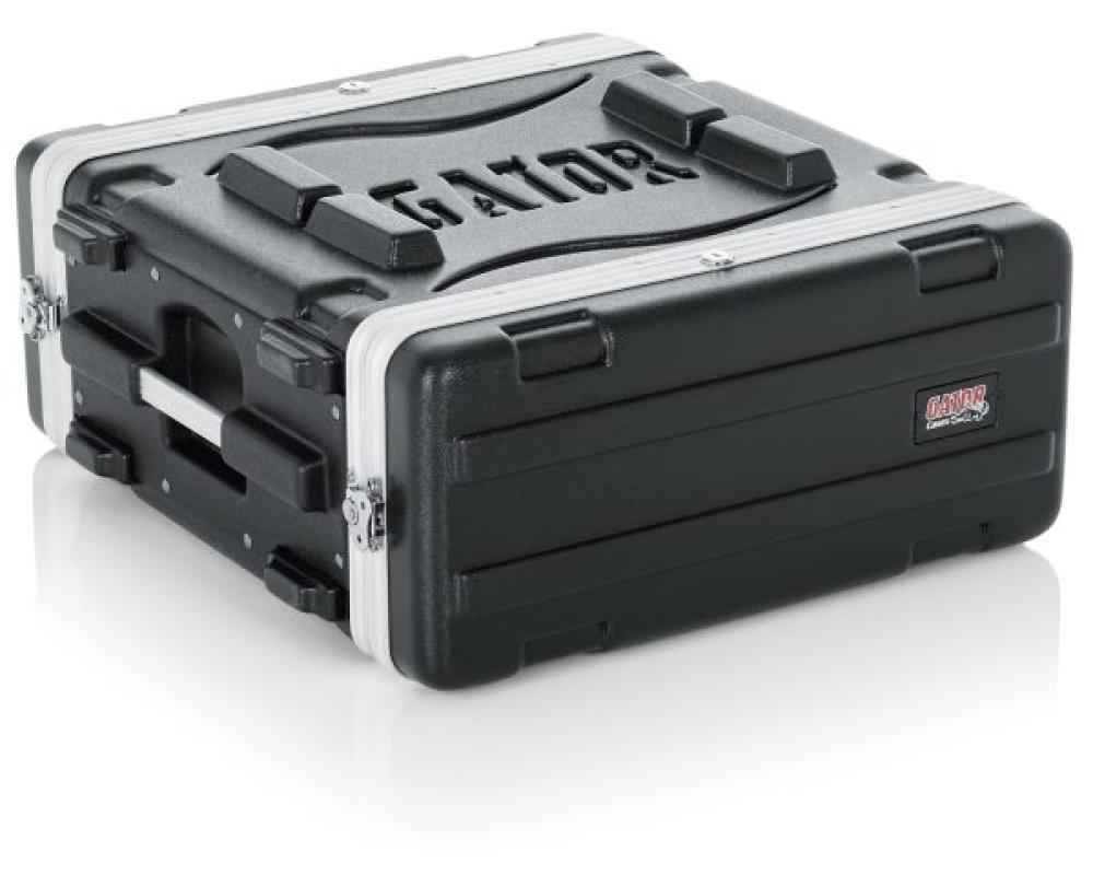 Gator GR-4L Molded PE Rack Case, Front, Rear Rails, 4U, 19 Deep, Lock