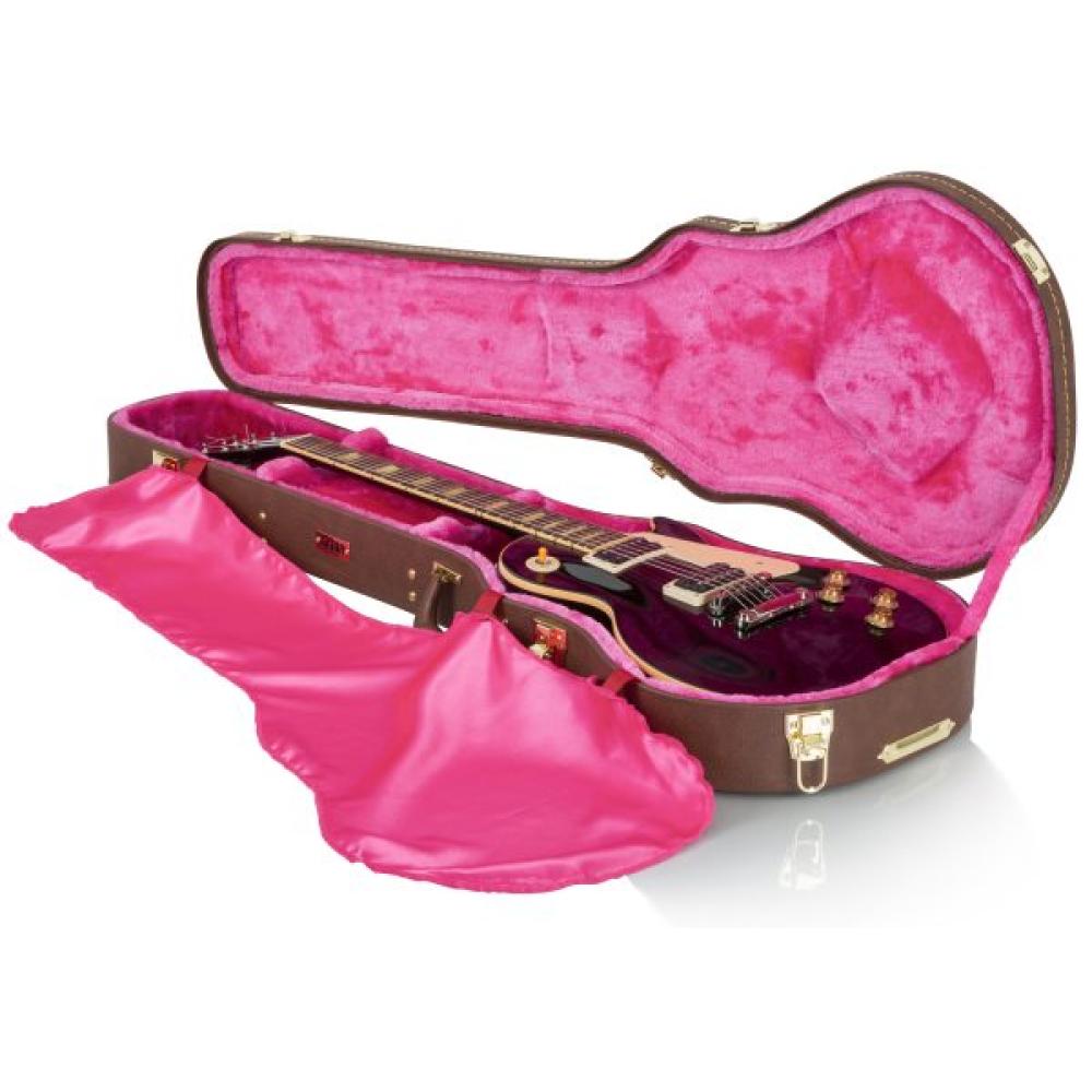 Gator GW-LP-BROWN Deluxe Wood Case for Les Paul Style Vintage Brown