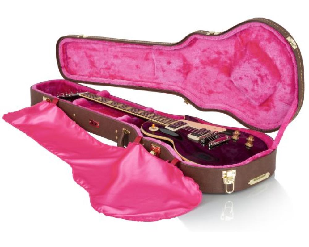 Gator GW-LP-BROWN Deluxe Wood Case for Les Paul Style Vintage Brown