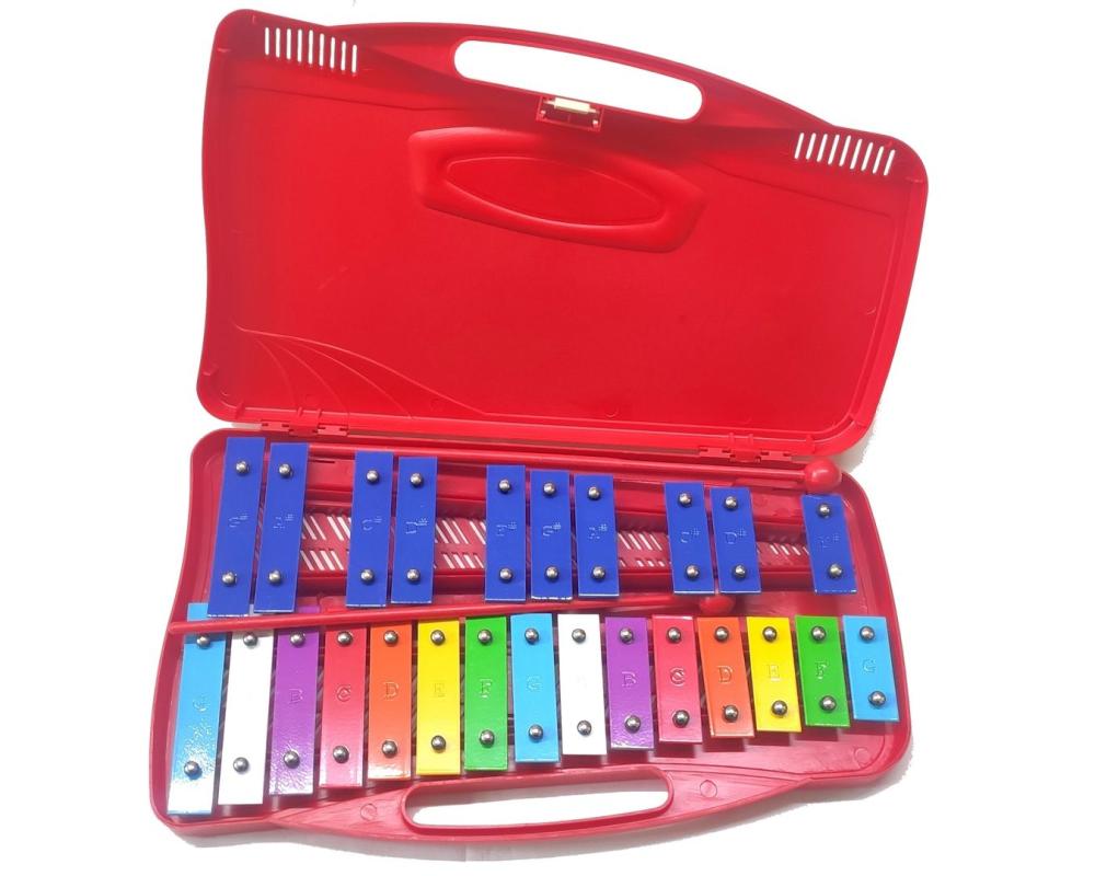 Alysée MT25-C-RD Metalofone Cromático 25 Note Red