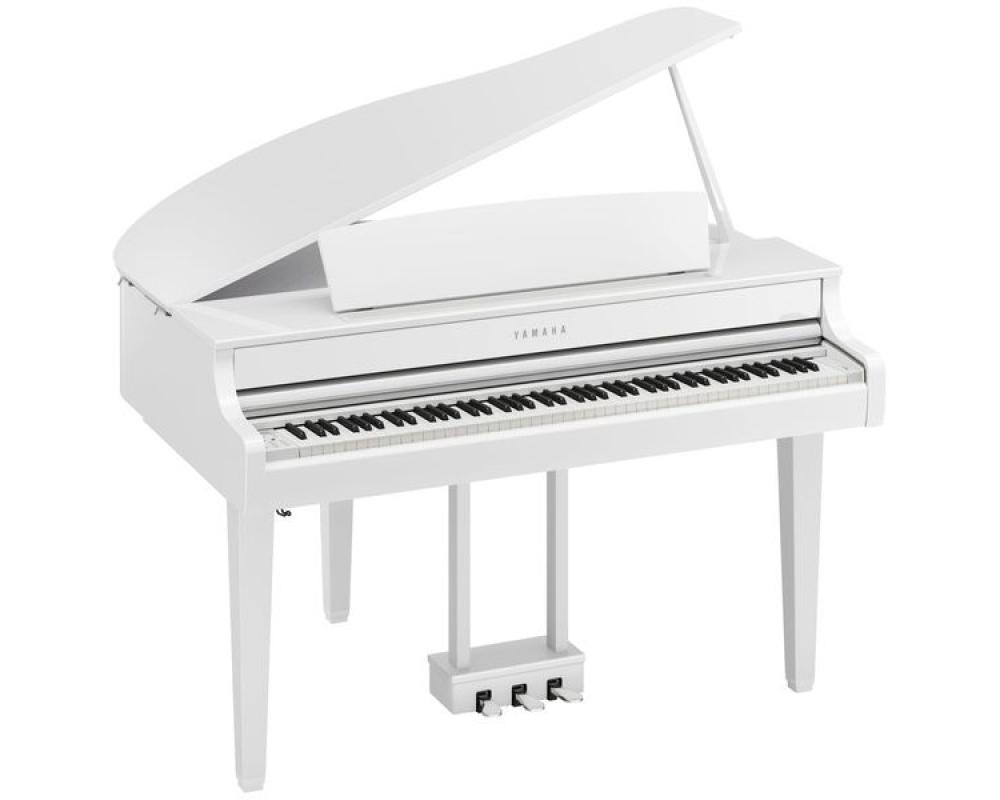 Yamaha CLP-865GP PWH Clavinova Piano Digital de Cauda White polished