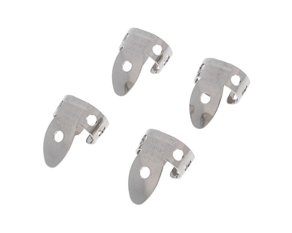 Daddario NP2SS-04 National Stainless Steel Finger Picks - 4-Pack