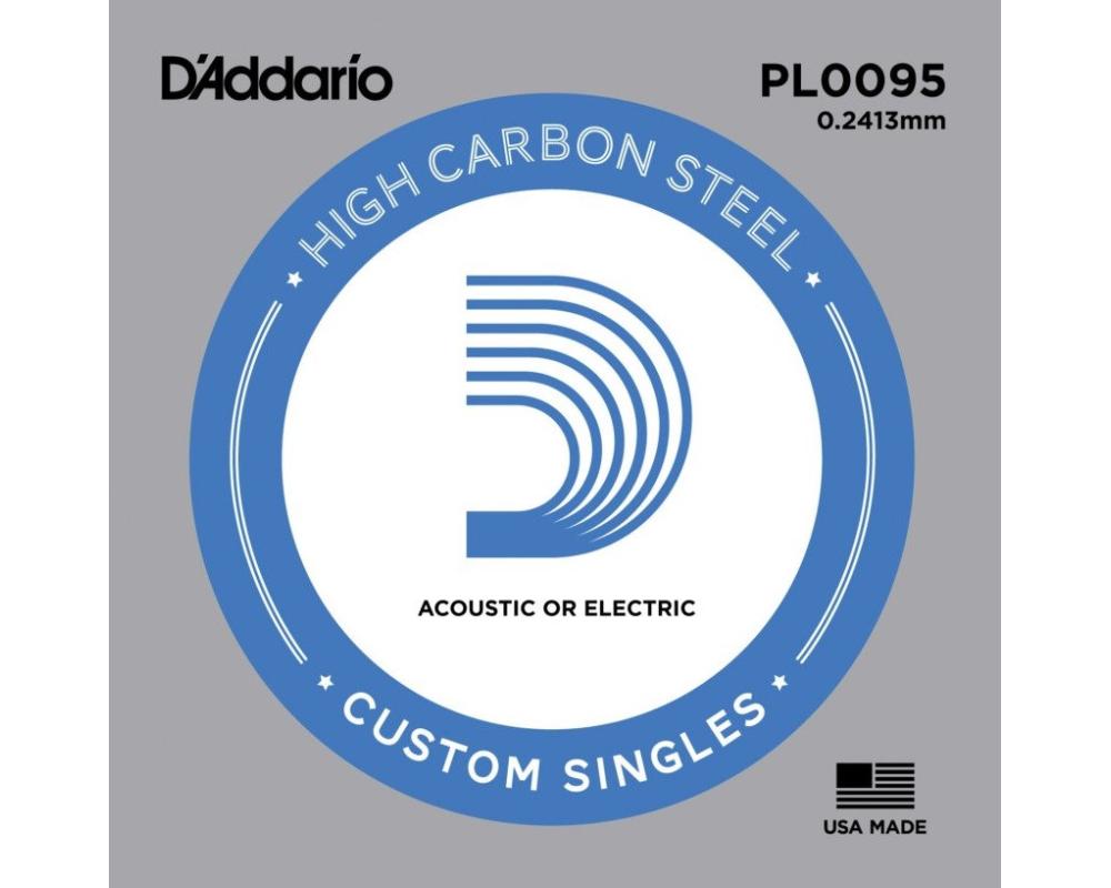 Daddario PL0095 Plain Steel Guitar Single String, .0095