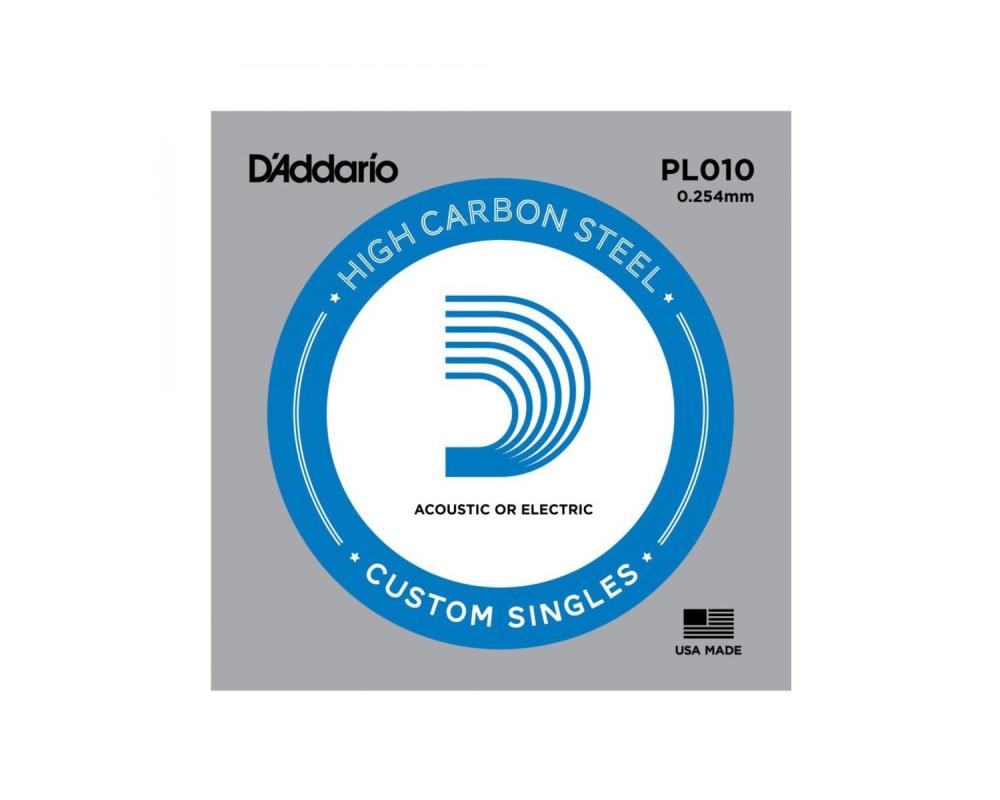Daddario PL010 Plain Steel Guitar Single String, .010