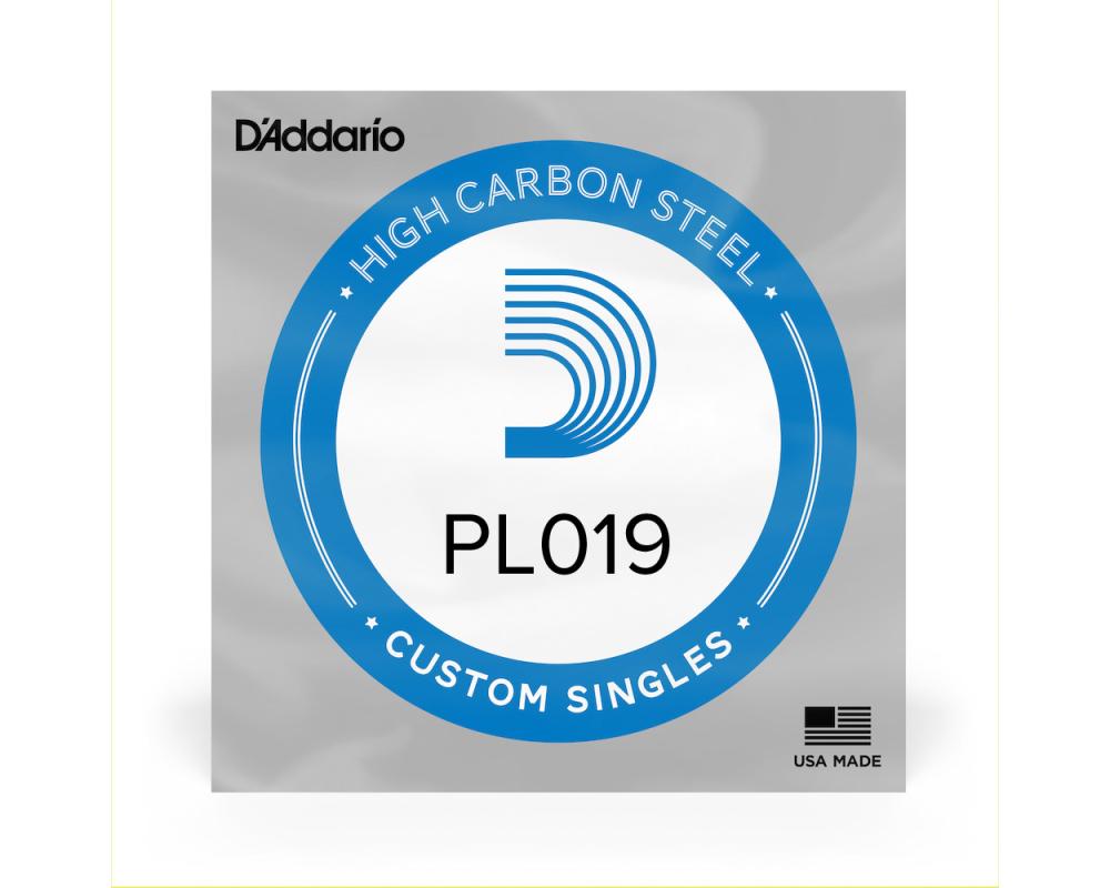 Daddario PL019 Plain Steel Guitar Single String, .019
