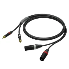 Procab PRA701/ 3m  2 x XLR male - 2 x RCA/Cinch male