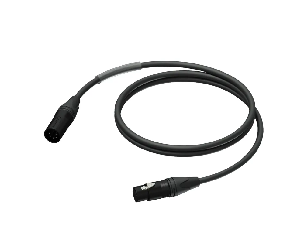 Procab PRD955/5 DMX 2-pair cable XLR male - XLR female HighFlex 5m