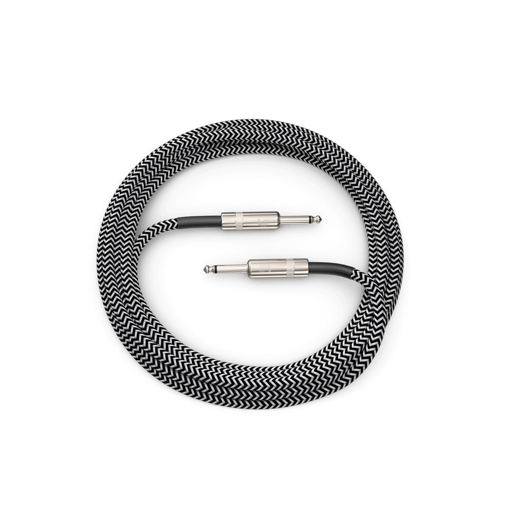 Daddario Custom Series Braided Instrument Cable, Grey, 4,5m