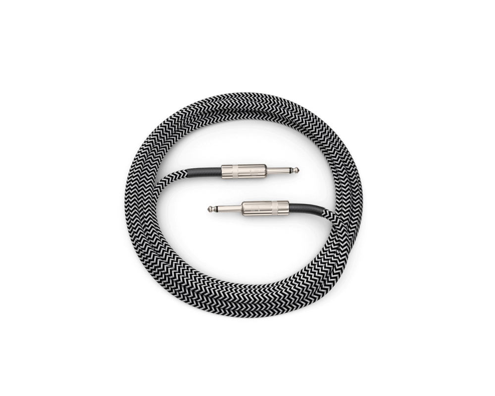 Daddario Custom Series Braided Instrument Cable, Grey, 6m