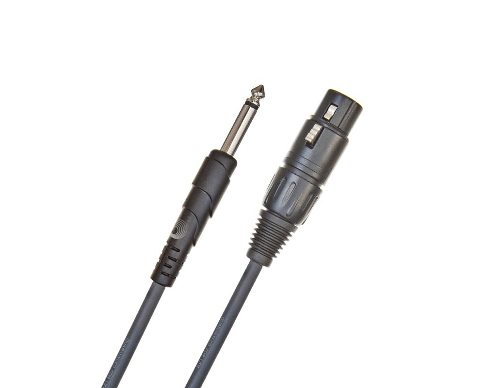 Daddario PW-CGMIC-25 Classic Series Unb. Microphone Cable, 1/4 to XLR F 7.5m