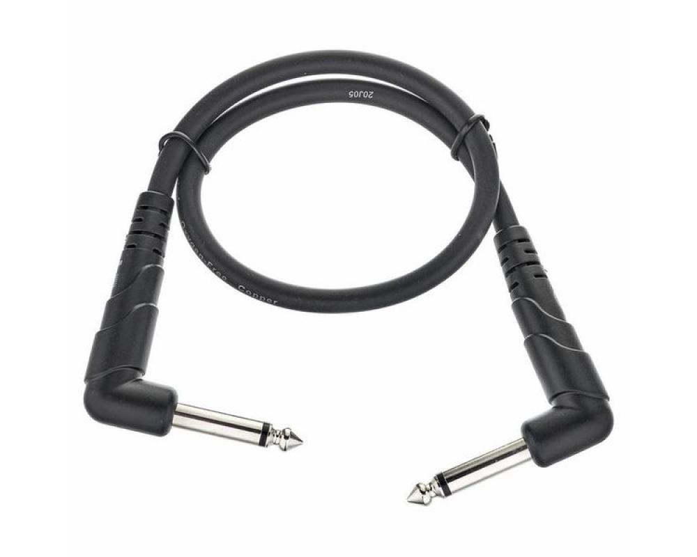 Daddario PW-CGTPRA-01 Classic Series Patch Cable, Right-Angle, 30cm