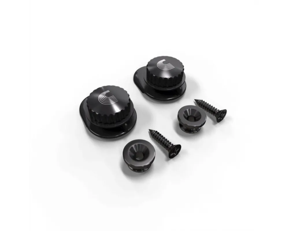 Daddario PW-SLS-01 Universal Guitar Strap Lock System, Black