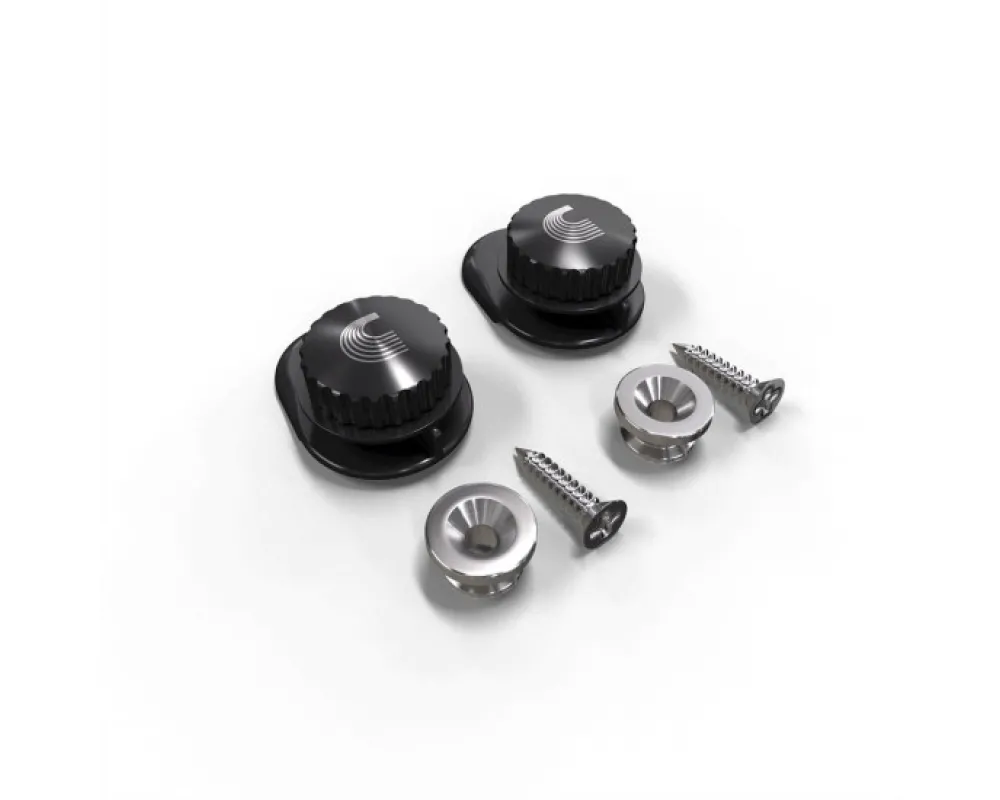 Daddario PW-SLS-02 Universal Guitar Strap Lock System, Nickel