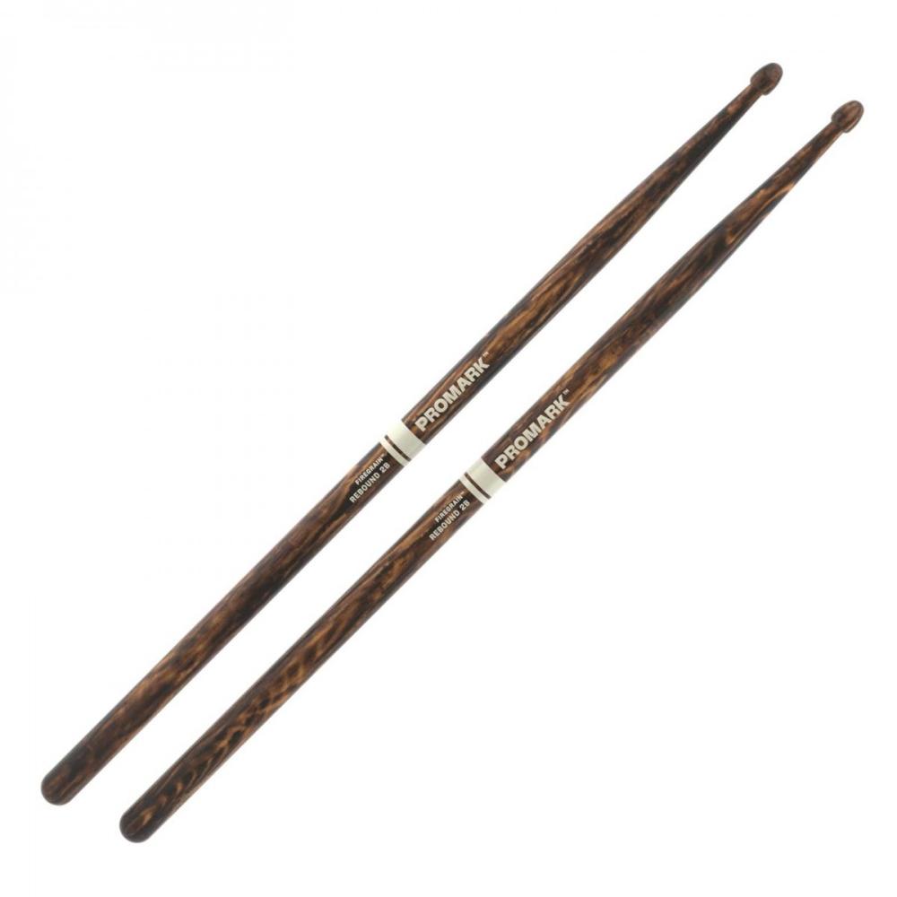 Promark R2BFG  Rebound 2B FireGrain Hickory Drumstick, Acorn Wood Tip