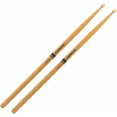 Promark R5AAGC Rebound 5A ActiveGrip Clear Hickory Drumstick, Acorn Wood Tip