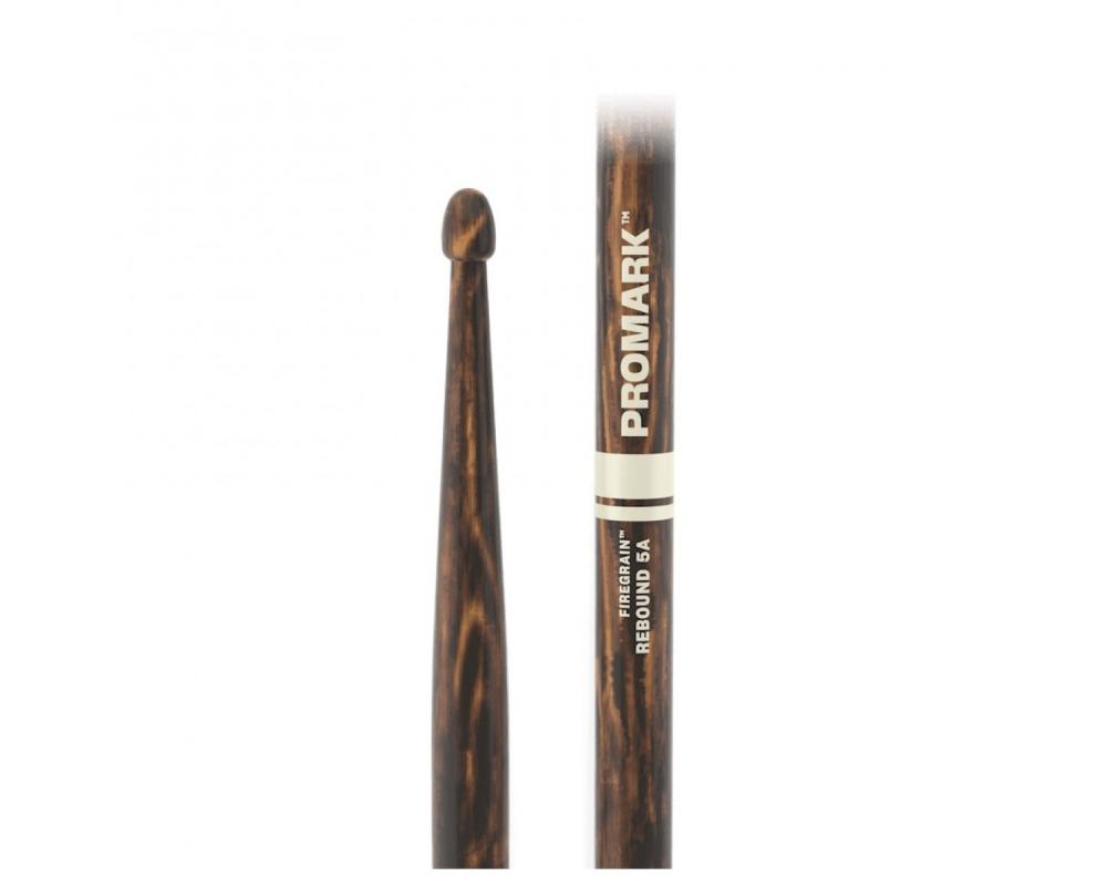 Promark R5AFG Rebound 5A FireGrain Hickory Drumstick, Acorn Wood Tip