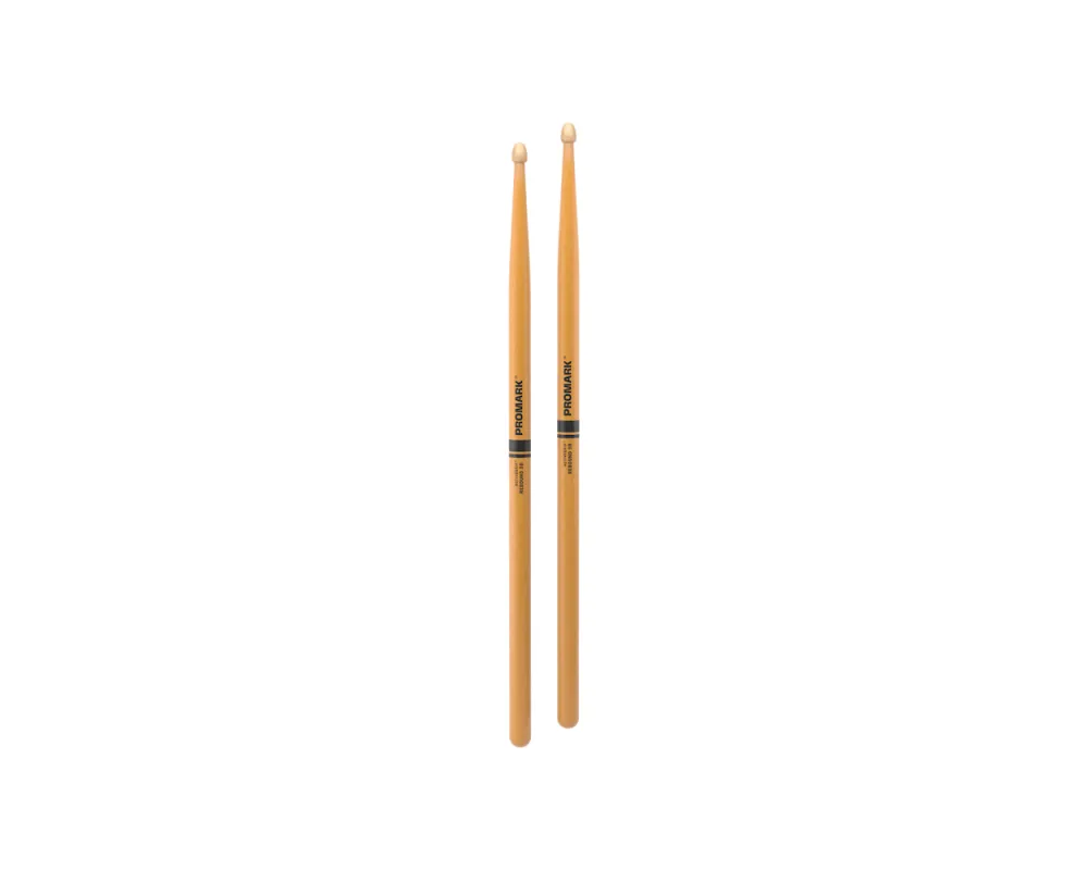 Promark R5BAGC Rebound 5B ActiveGrip Clear Hickory Drumstick, Acorn Wood Tip