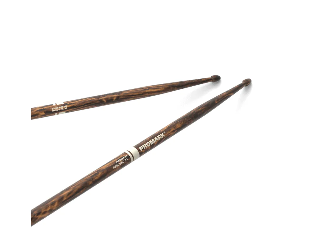 Promark R7AFG Rebound 7A FireGrain Hickory Drumstick, Acorn Wood Tip