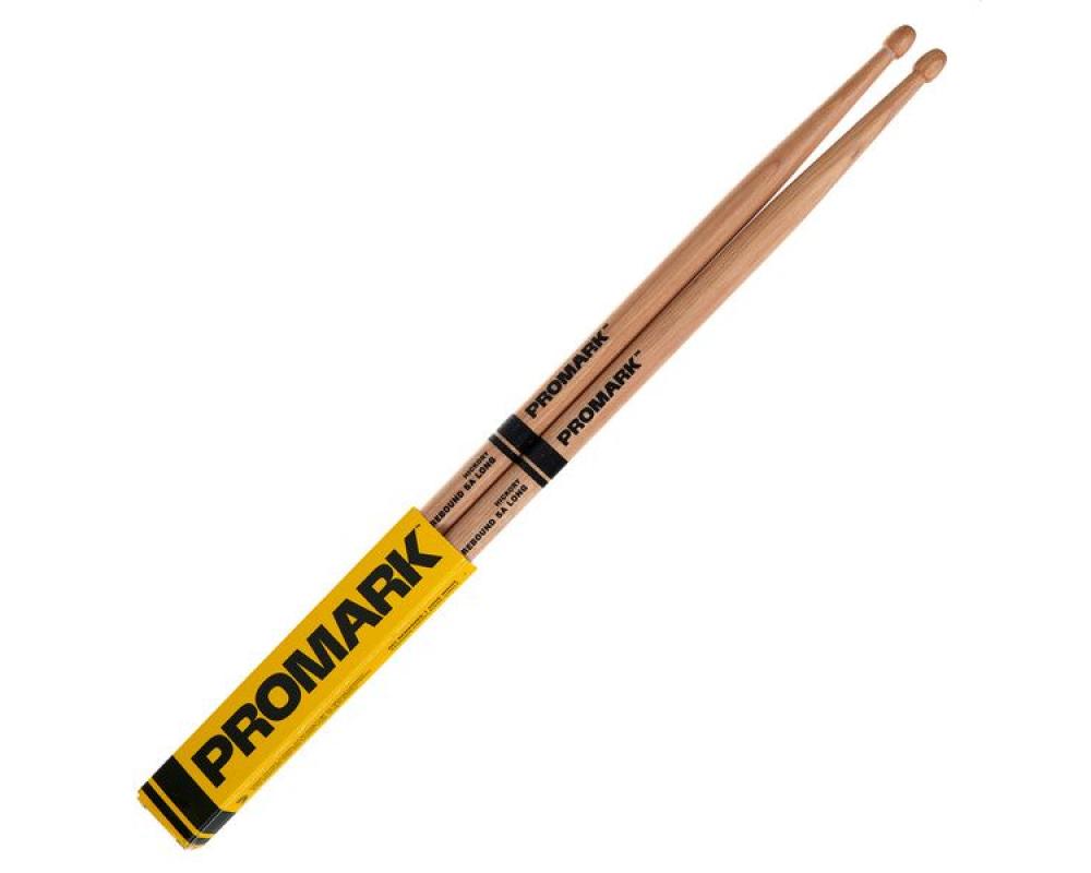 Promark RBH565LAW Rebound 5A Long Hickory Drumstick, Acorn Wood Tip