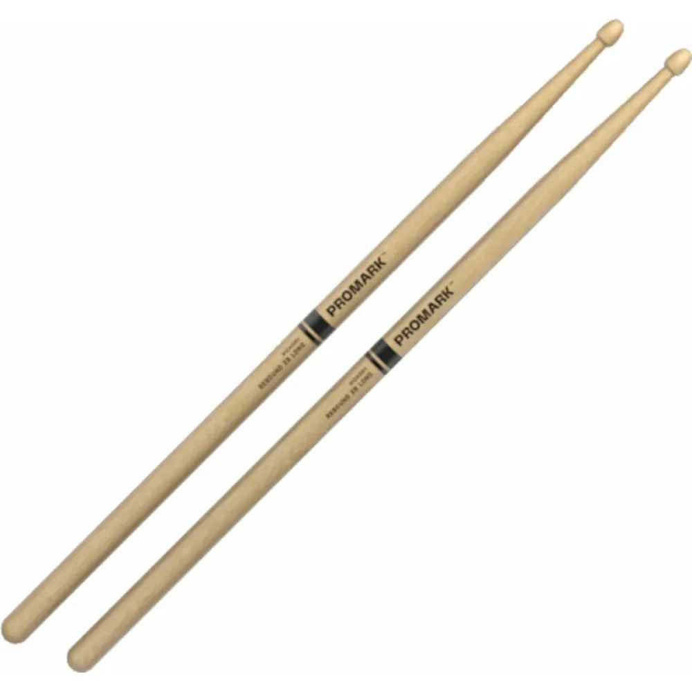 Promark RBH625LAW Rebound 2B Long Hickory Drumstick, Acorn Wood Tip