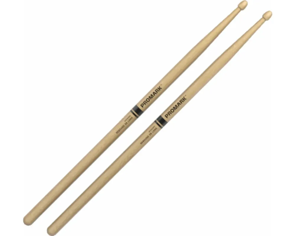 Promark RBH625LAW Rebound 2B Long Hickory Drumstick, Acorn Wood Tip