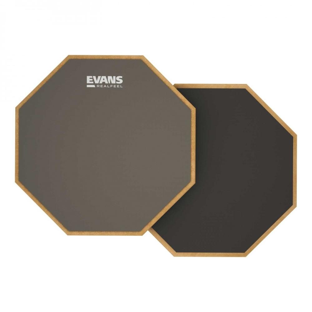 Evans RealFeel 2-Sided Drum Practice Pad, 12 Inch