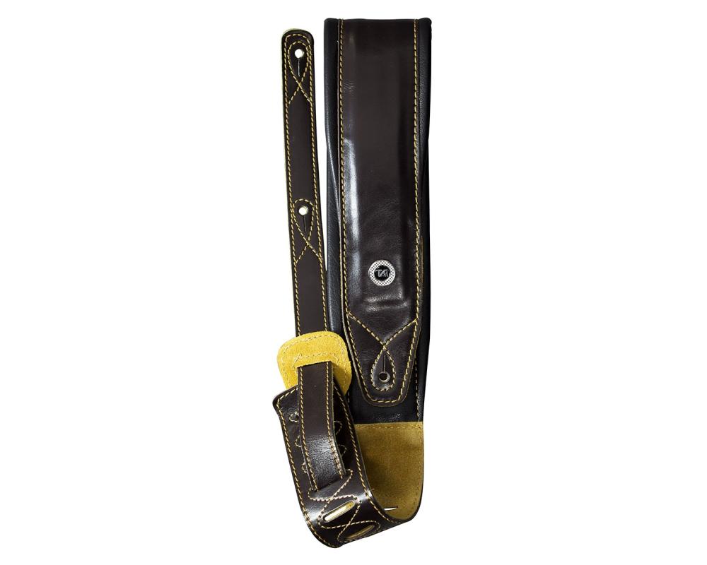 TGI Guitar Strap Padded Browb Leather