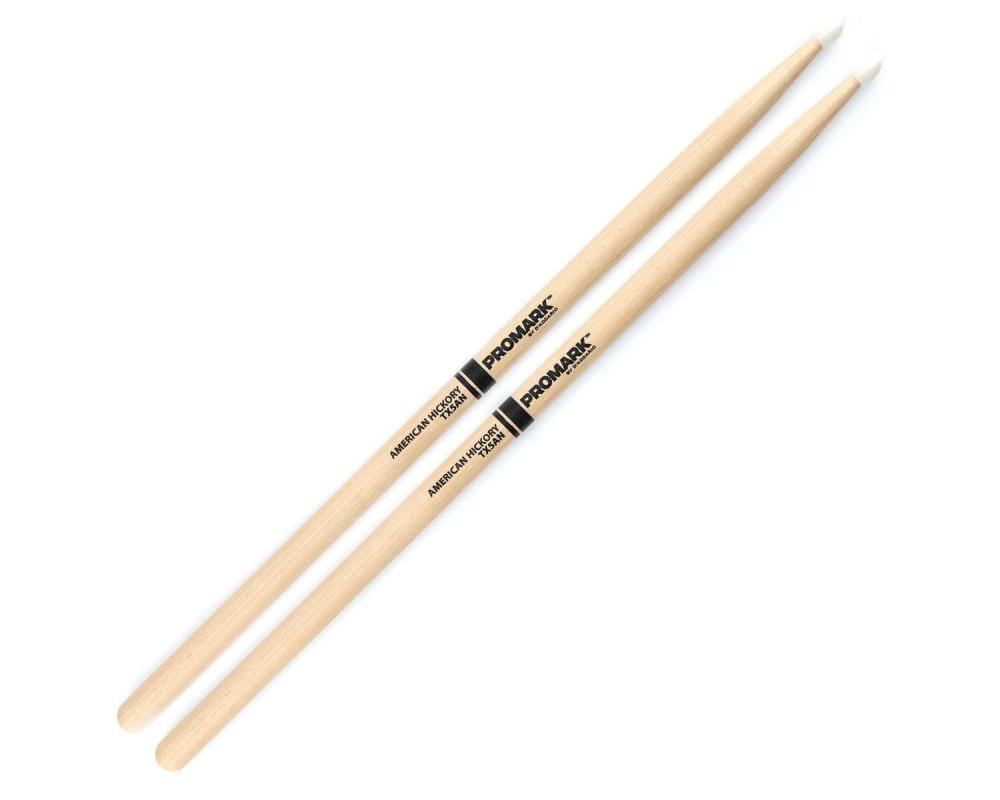 Promark TX5AN  Classic Forward 5A Hickory Drumstick, Oval Nylon Tip