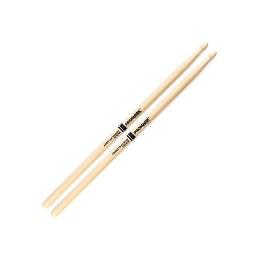 Promark TX747W  Classic Forward 747 Hickory Drumstick, Oval Wood Tip