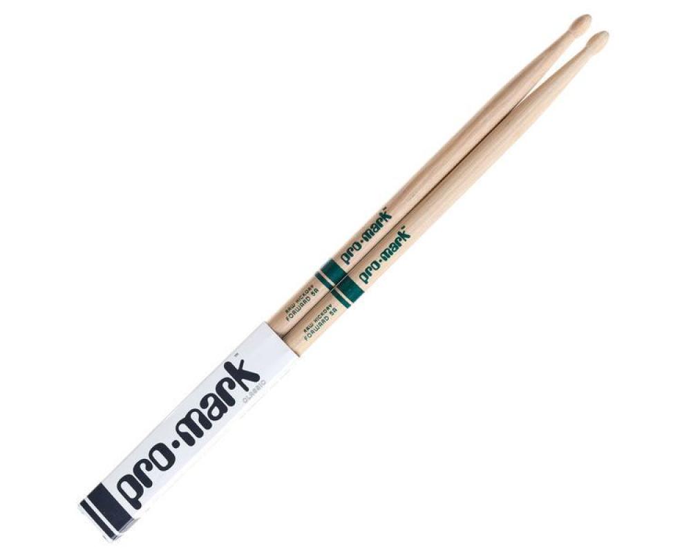 Promark TXR5AW Classic Forward 5A Raw Hickory Drumstick, Oval Wood Tip