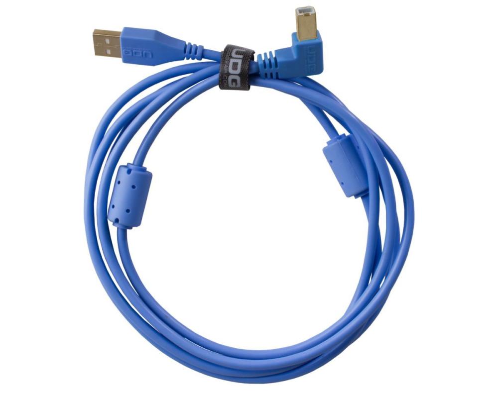 UDG Ultimate Audio Cable USB 2.0 A-B Light Blue Angled (1m)