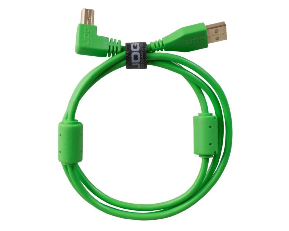 UDG Ultimate Audio Cable USB 2.0 A-B Green Angled (1m)