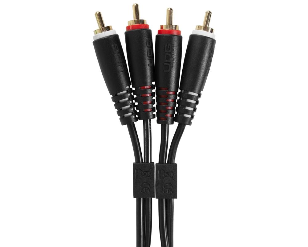 UDG Ultimate Audio Cable Set RCA - RCA Black Straight 1.5m