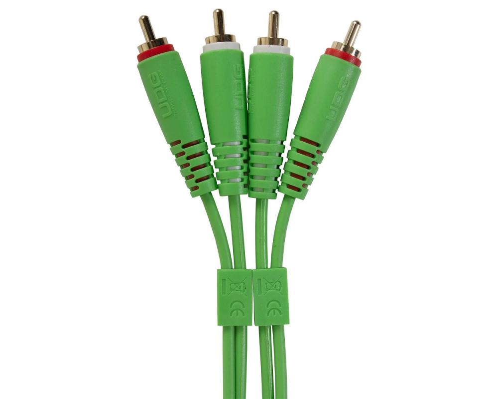 UDG Ultimate Audio Cable Set RCA - RCA Green Straight 1.5m