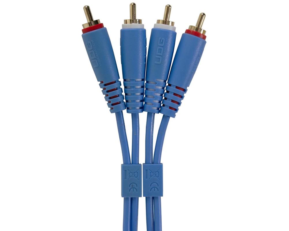 UDG Ultimate Audio Cable Set RCA - RCA Light Blue Straight 1.5m