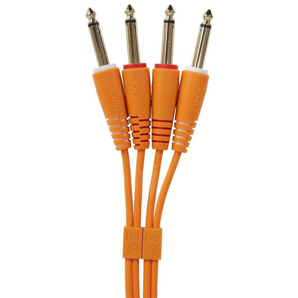 UDG Ultimate Audio Cable Set 1/4 Jack - 1/4 Jack Orange Straight 3m