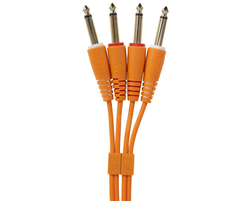 UDG Ultimate Audio Cable Set 1/4 Jack - 1/4 Jack Orange Straight 3m