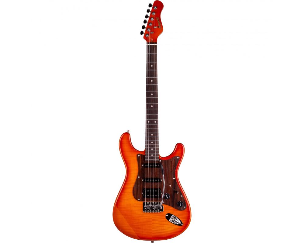 Magneto U-One Sonnet Modern US-2300  Flamed Amber Burst with Gig Bag