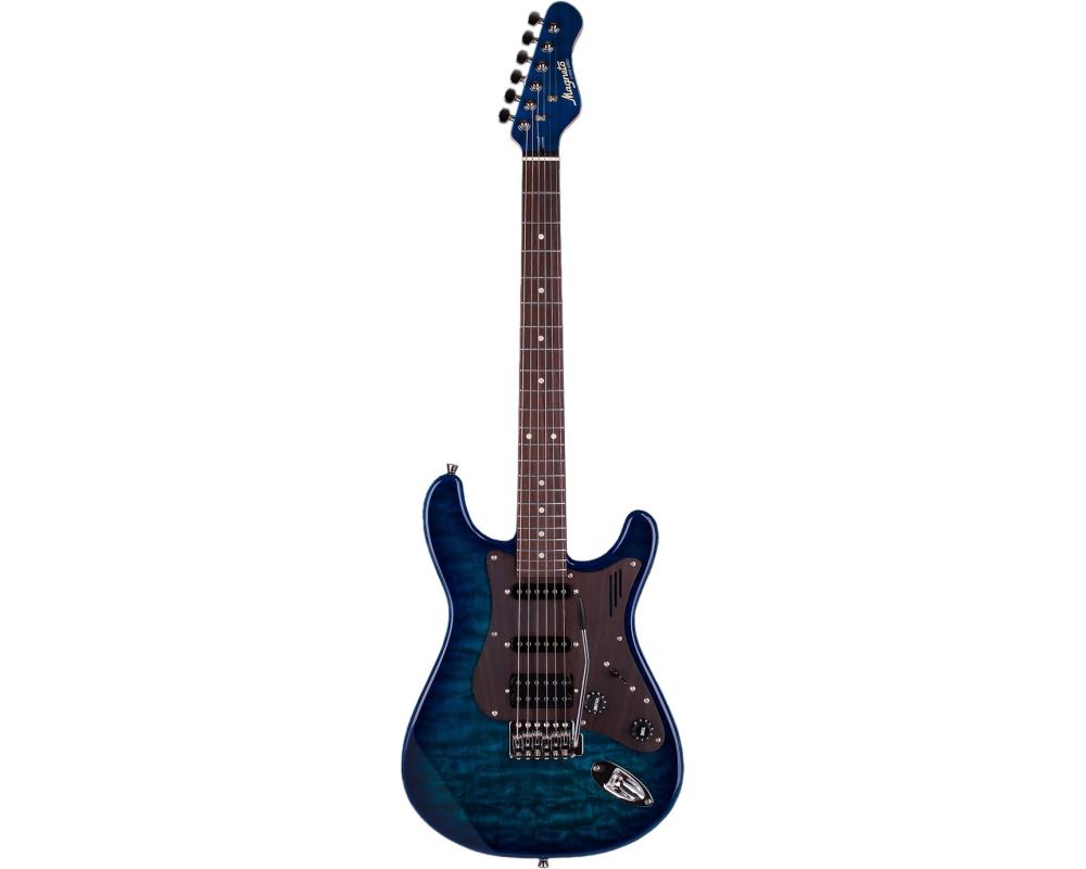 Magneto U-One Sonnet Modern US-2300 See Thru Blue Quilt with Gig Bag