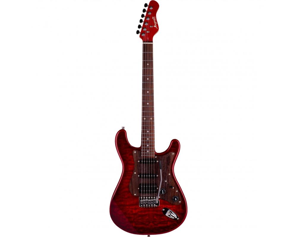 Magneto U-One Sonnet Modern US-2300 See Thru Red Quilt with Gig Bag