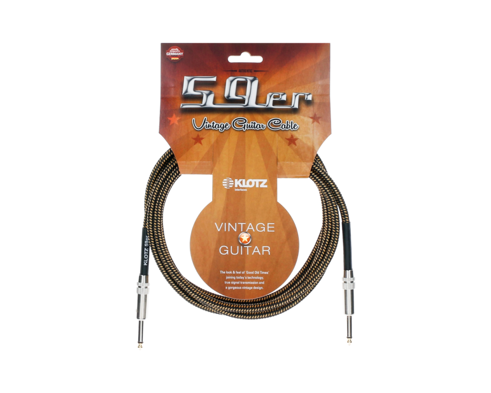 Klotz Vintage 59er Guitar Cable Jack 2p - Jack 2p, 3m