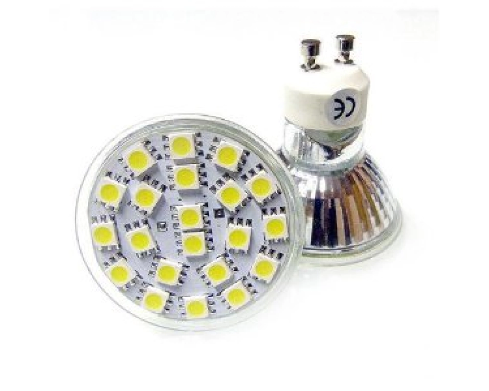 Art System 24 leds (smd5050) GU10 230V, branco quente 3000ºk
