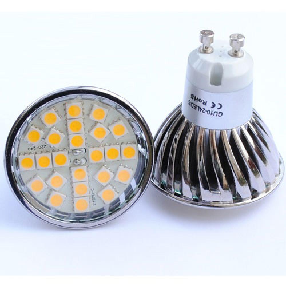 Art System 24 leds (smd5050) GU10 230V, branco frio 6400ºk
