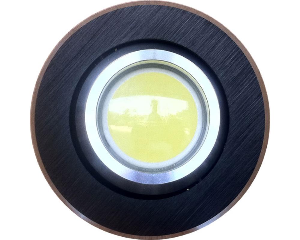 Art System 1 led de 3w, 230v,  branco frio 6400ºk, espelho preto redondo