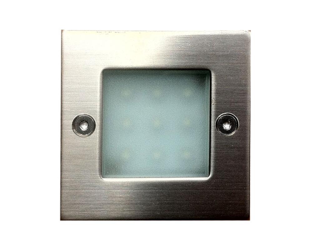 Art System 230V, 9x5mm LED, 0.8W, IP54, ALU, branco frio 71X71X51mm