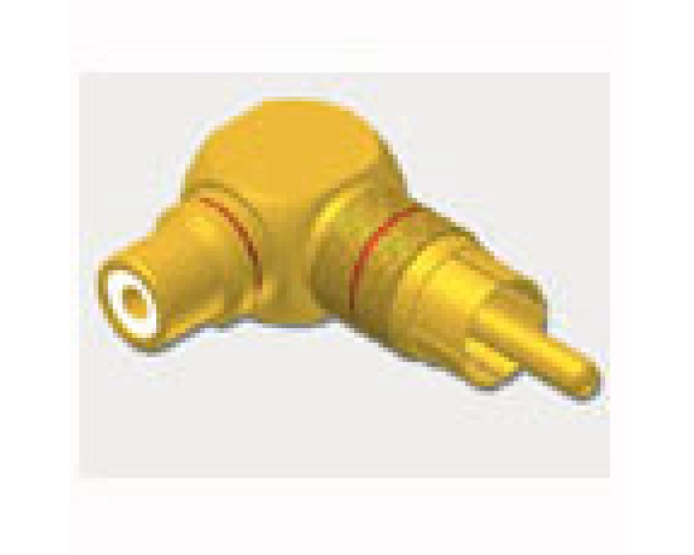 Procab RCA Femea - RCA macho 90 graus (gold plated)
